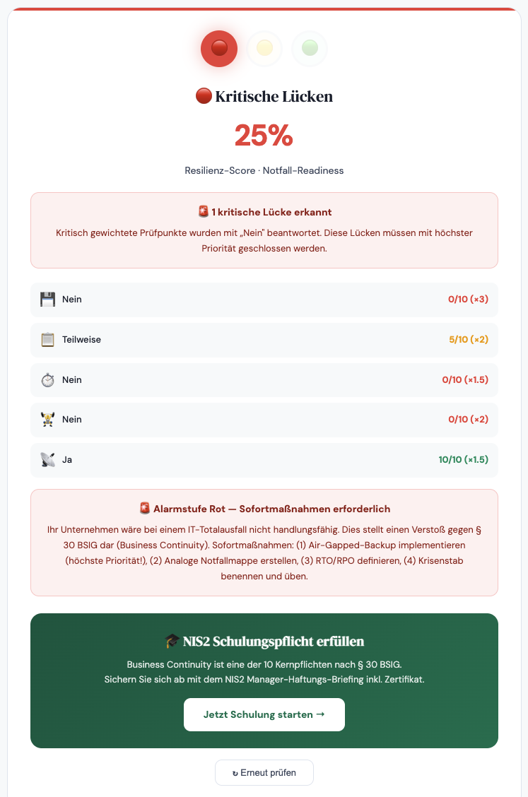 BCM-Notfall-Readiness-Check Vorschau
